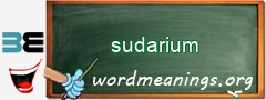 WordMeaning blackboard for sudarium